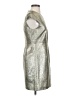Diane von Furstenberg Metallic Silver Cocktail Dress Size 4 - photo 4