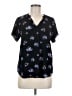 Old Navy Stars Black Short Sleeve Blouse Size M - photo 1