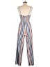 Romeo & Juliet Couture Stripes Blue Jumpsuit Size M - photo 2