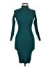 Almost Famous 100% Polyester Solid Teal Cocktail Dress Size L - photo 1