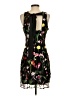 Sam Edelman 100% Nylon Floral Black Cocktail Dress Size 4 - photo 2