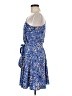Nine West 100% Polyester Print Blue Cocktail Dress Size M - photo 5