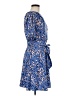 Nine West 100% Polyester Print Blue Cocktail Dress Size M - photo 4