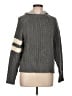 Central Park West Chevron-herringbone Gray Pullover Sweater Size L - photo 1