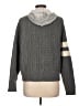 Central Park West Chevron-herringbone Gray Pullover Sweater Size L - photo 2
