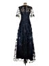 Eliza J 100% Polyester Blue Cocktail Dress Size 4 - photo 2