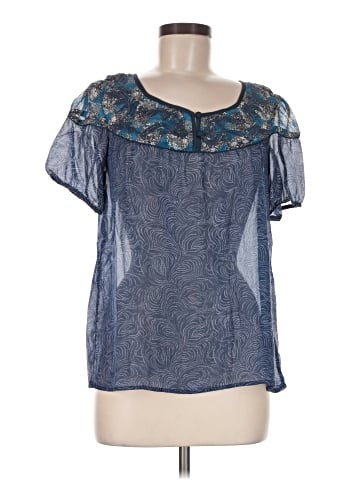 Ecote Short Sleeve Silk Top (view 1)