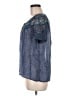 Ecote 100% Silk Blue Short Sleeve Silk Top Size M - photo 5