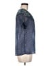 Ecote 100% Silk Blue Short Sleeve Silk Top Size M - photo 4