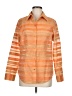 Coldwater Creek Stripes Orange Long Sleeve Button-Down Shirt Size M - photo 1
