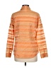 Coldwater Creek Stripes Orange Long Sleeve Button-Down Shirt Size M - photo 2