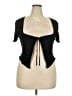 No Boundaries Black Short Sleeve Top Size 21 - photo 1