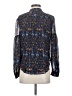 UNTUCKit 100% Polyester Blue Long Sleeve Blouse Size 4 - photo 2