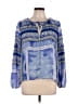 Parker 100% Polyester Blue 3/4 Sleeve Blouse Size XS - photo 1