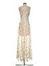 Xscape 100% Polyester Print Gold Cocktail Dress Size 4 - photo 2