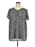 Roz & Ali Animal Print Silver Short Sleeve Blouse Size 3X - photo 1