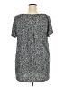 Roz & Ali Animal Print Silver Short Sleeve Blouse Size 3X - photo 2