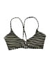 Red Carter Stripes Green Swimsuit Top Size 8 - photo 1