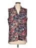 Tahari Floral Blue Sleeveless Blouse Size L - photo 1