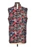 Tahari Floral Blue Sleeveless Blouse Size L - photo 2