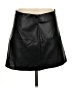 Pull&Bear Solid Black Faux Leather Skirt Size L - photo 1