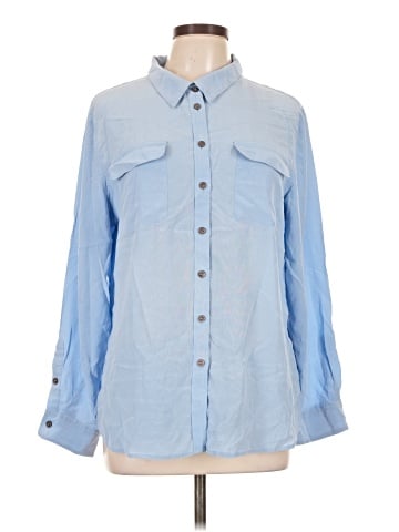 TWO by Vince Camuto Long Sleeve Silk Top (view 1)