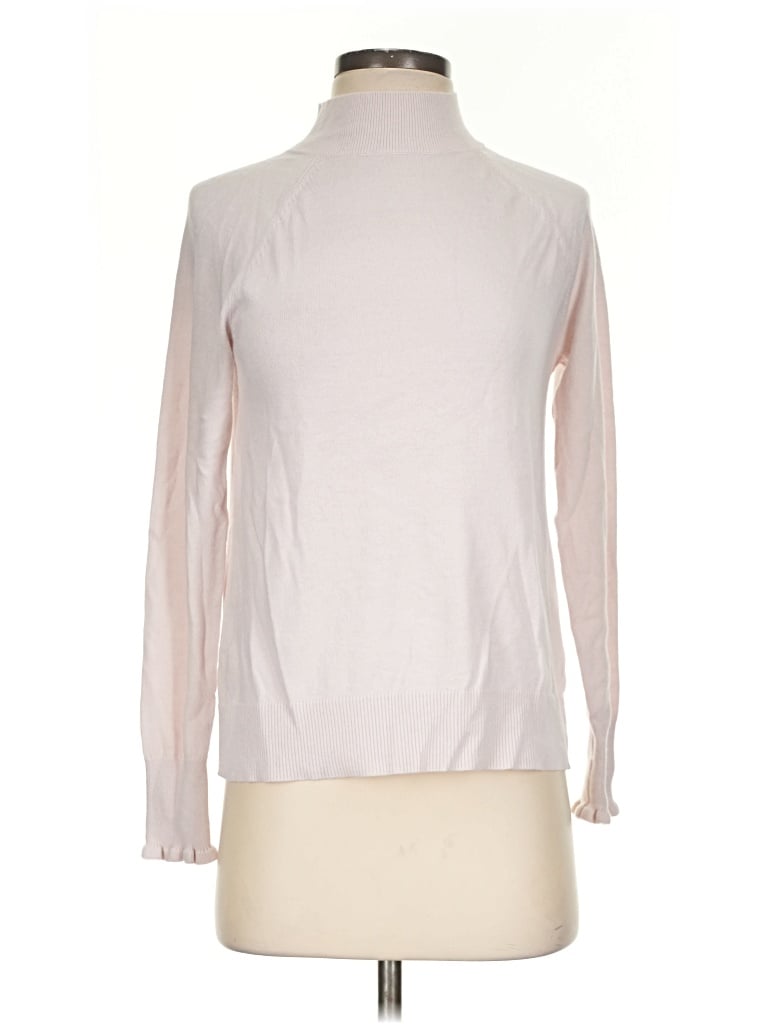 Pre-owned Ann Taylor Loft Long Sleeve Turtleneck In Ivory