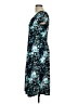 Notations Print Teal Casual Dress Size L (petite) - photo 5