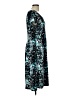 Notations Print Teal Casual Dress Size L (petite) - photo 4