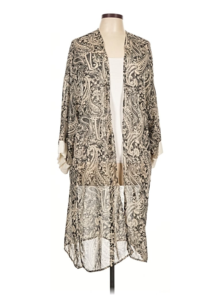 Pre-owned Audrey 3+1 Kimono In Ivory