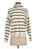 MNG Stripes Ivory Turtleneck Sweater Size XS - photo 1