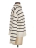 MNG Stripes Ivory Turtleneck Sweater Size XS - photo 4