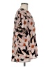 CAbi 100% Polyester Floral Brown Short Sleeve Blouse Size M - photo 4