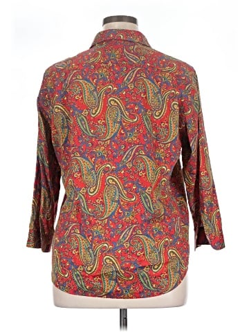 Lauren by Ralph Lauren 3/4 Sleeve Button-Down Shirt (view 2)