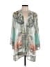 Soft Surroundings 100% Polyester Teal Kimono Size XL - photo 1