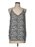 Ann Taylor LOFT 100% Polyester Gray Sleeveless Blouse Size Lg Petite - photo 1
