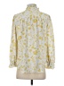 Ann Taylor 100% Polyester Floral Yellow 3/4 Sleeve Blouse Size S - photo 2