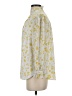 Ann Taylor 100% Polyester Floral Yellow 3/4 Sleeve Blouse Size S - photo 5