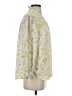 Ann Taylor 100% Polyester Floral Yellow 3/4 Sleeve Blouse Size S - photo 4
