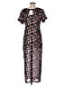Express 100% Polyester Floral Black Casual Dress Size M - photo 2