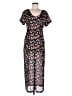 Express 100% Polyester Floral Black Casual Dress Size M - photo 1