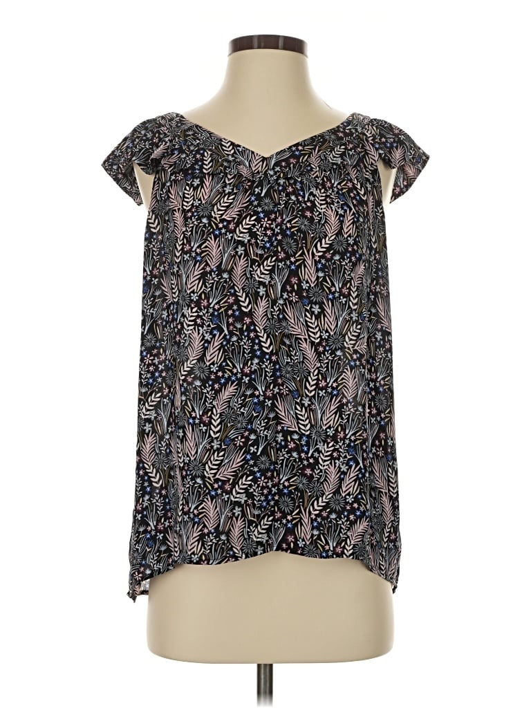 Pre-owned Ann Taylor Loft Sleeveless Blouse In Black