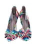 Betsey Johnson Stripes Multi Color White Heels Size 7 - photo 2