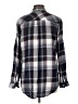 Natural Reflections Plaid Gray Long Sleeve Button-Down Shirt Size L - photo 2
