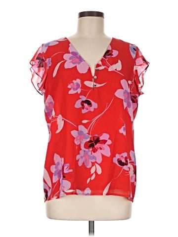 Calvin Klein Short Sleeve Blouse (view 1)