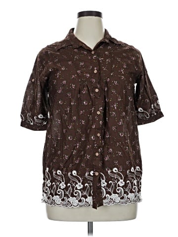 Assorted Brands 3/4 Sleeve Button-Down Shirt (view 1)