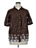 Assorted Brands Paisley Brown 3/4 Sleeve Button-Down Shirt Size XL (estimated) - photo 1