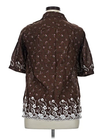 Assorted Brands 3/4 Sleeve Button-Down Shirt (view 2)