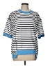 Unbranded Stripes Blue Short Sleeve T-Shirt Size L (estimated) - photo 1