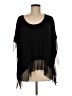 BCBGMAXAZRIA Black Short Sleeve Top Size M - photo 1
